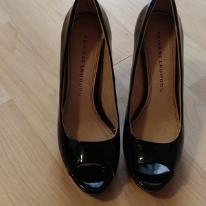 Stiletto black stripper , pole dancer shoes 8